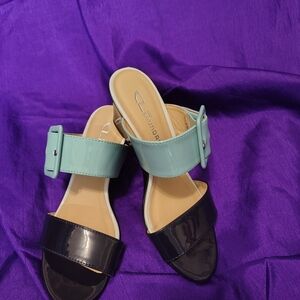 Elegant Two-Tone Sandals